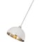Z-Lite Landry 1 Light Pendant, Matte White & Brushed Nickel 1004P14-MW-BN - alternate 6